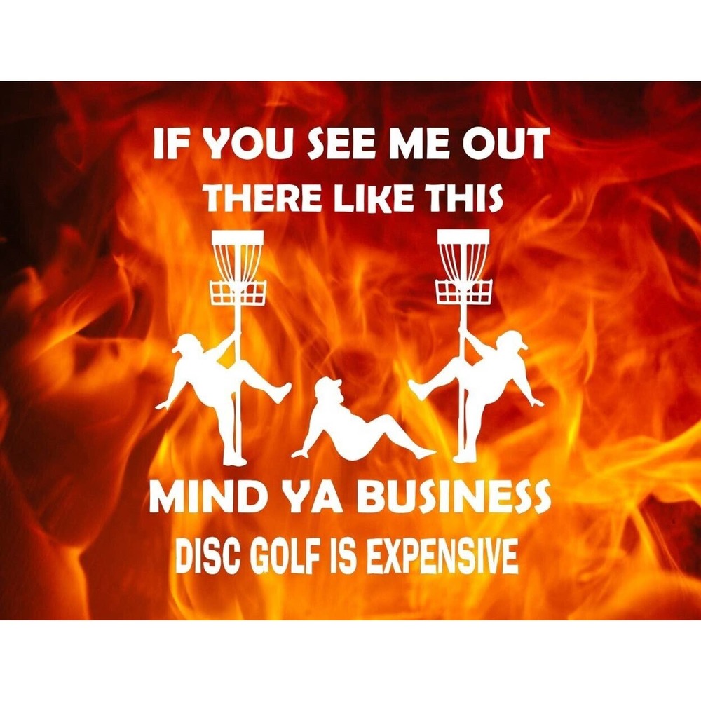 Disc Golf Funny Stripper Man FLAMING Mousepad Mouse Pad Computer Golf Gift